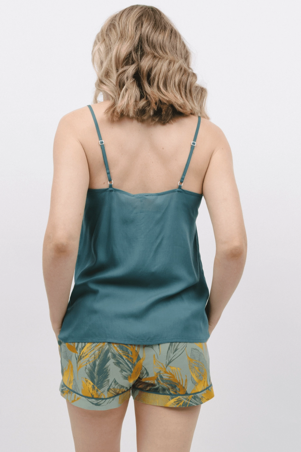 Hannah Leaf Print Shorts, Size UK 14
