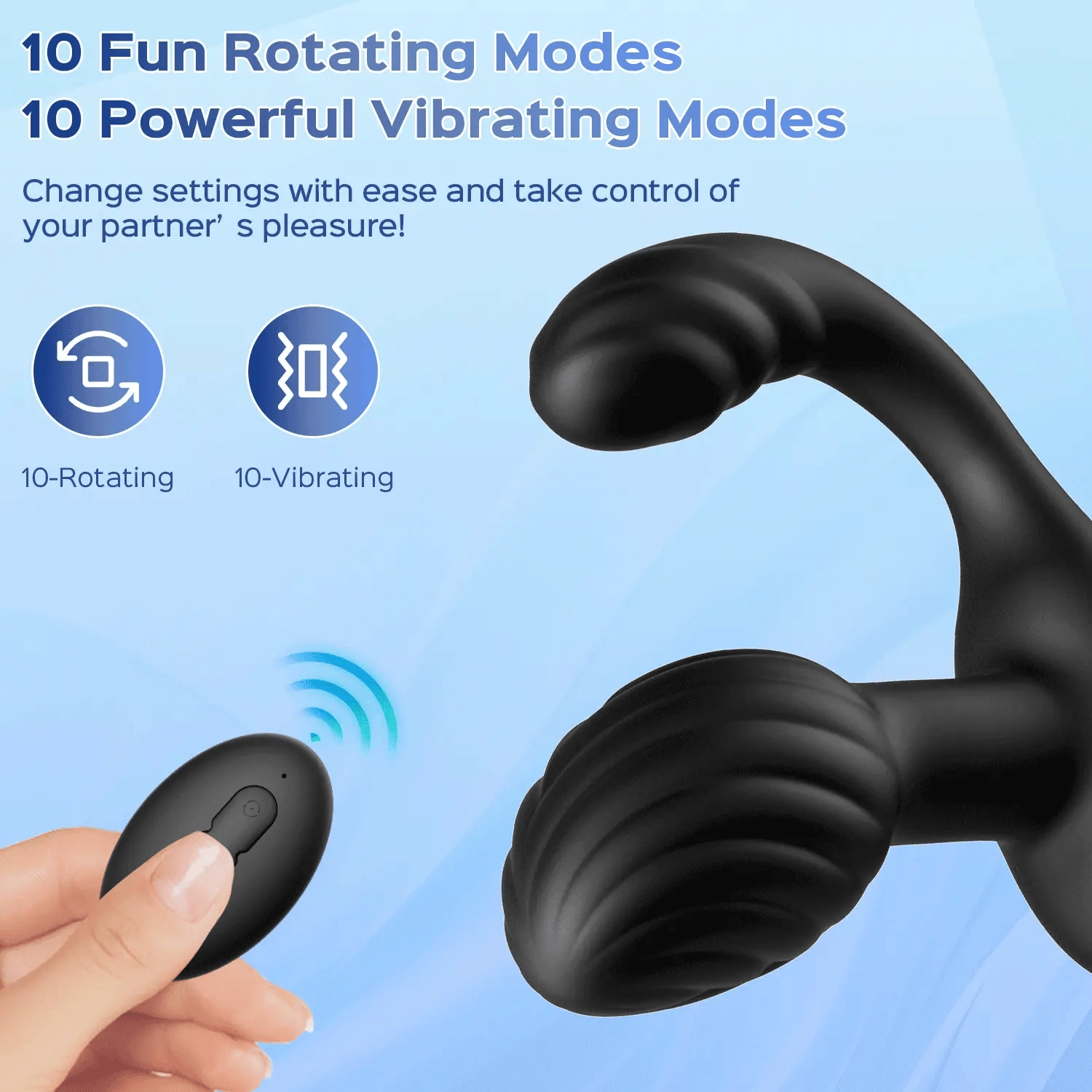 Harper - Vibrating & Rotating Butt Plug with Remote Control