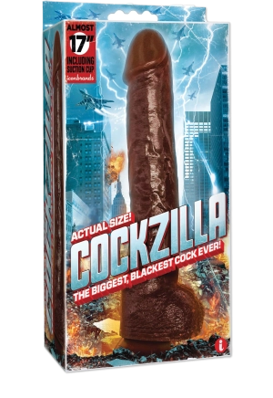 IconBrands - Cockzilla - Massive Nearly 17 Inch Realistic Black Colossal Cock