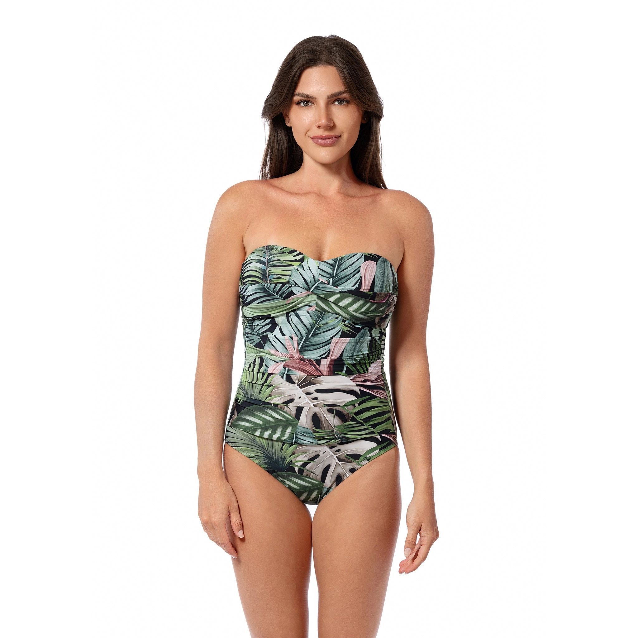 JUNGLE GLAM FLORA BANDEAU ONE PIECE