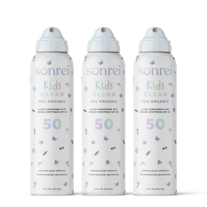 Kids Clear Organic SPF 50 Clear Sunscreen Mist 3-Pack Bundle