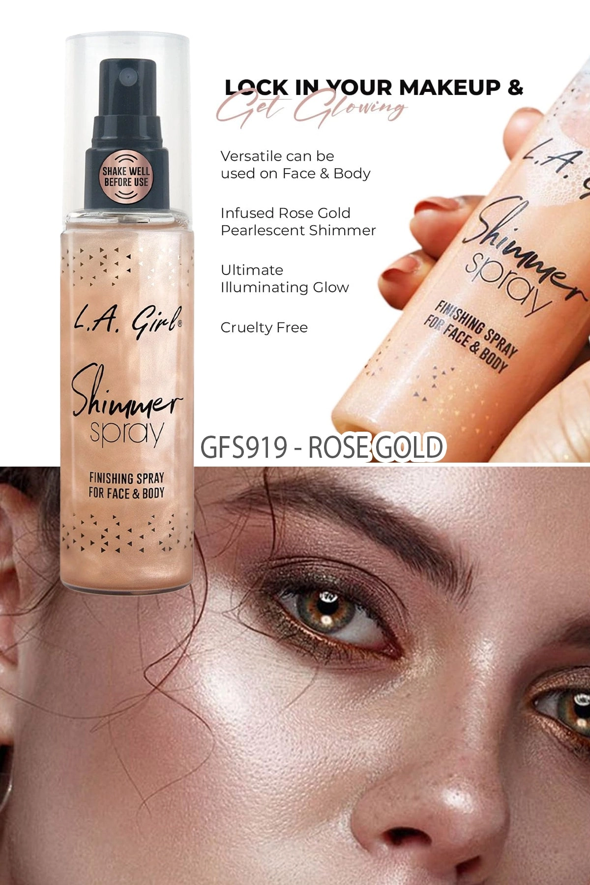 L.A GIRL SHIMMER SPRAY 2.7oz