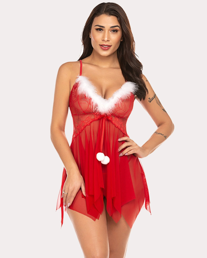 Lace Santa Sleepwear Nighties
