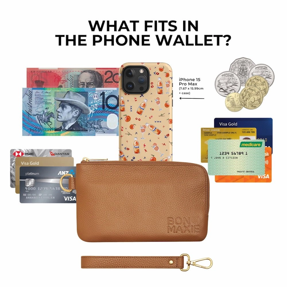 Leather Phone Wallet Pouch -- Cobalt
