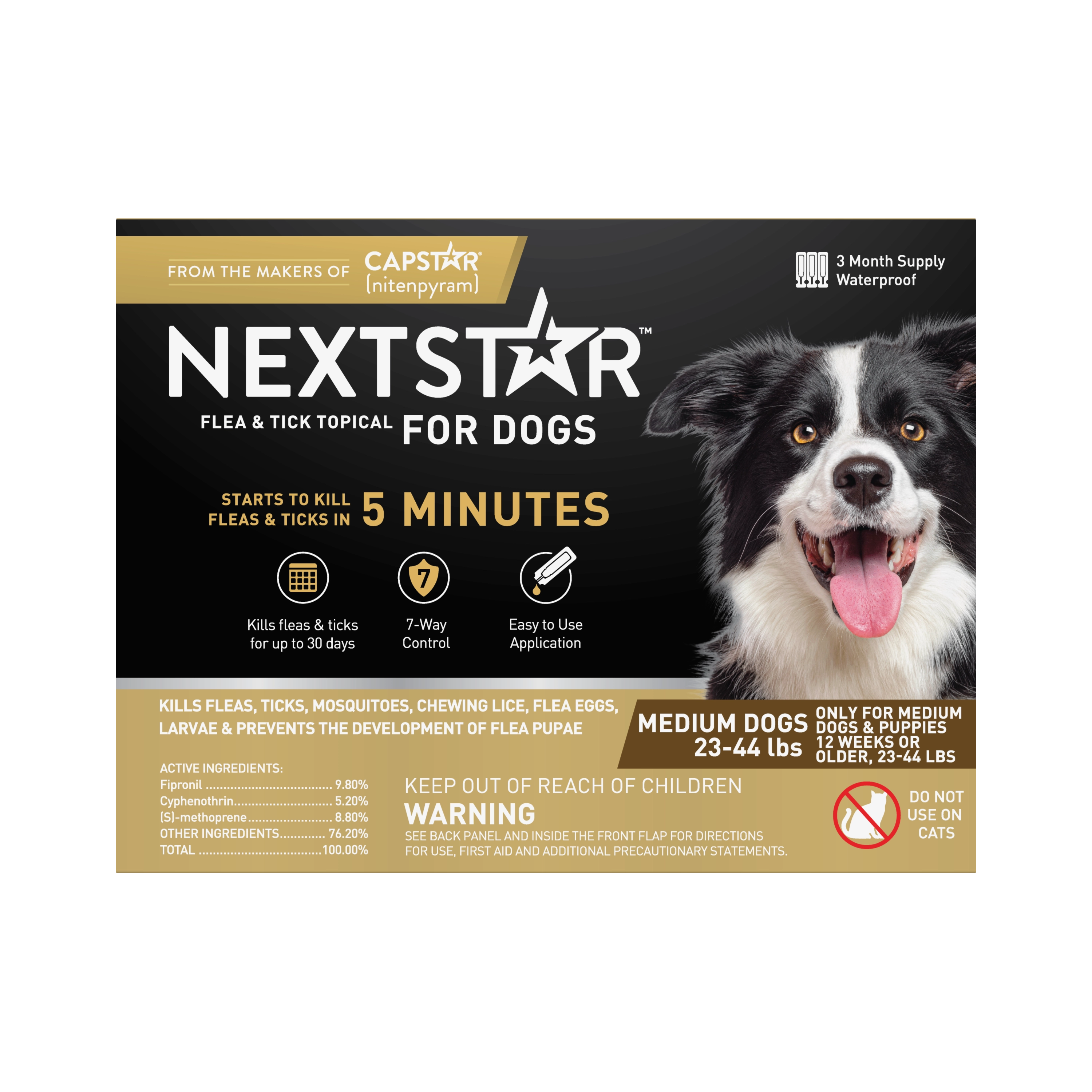 Nextstar Flea & Tick Topical Dog 23-44LB 3CT