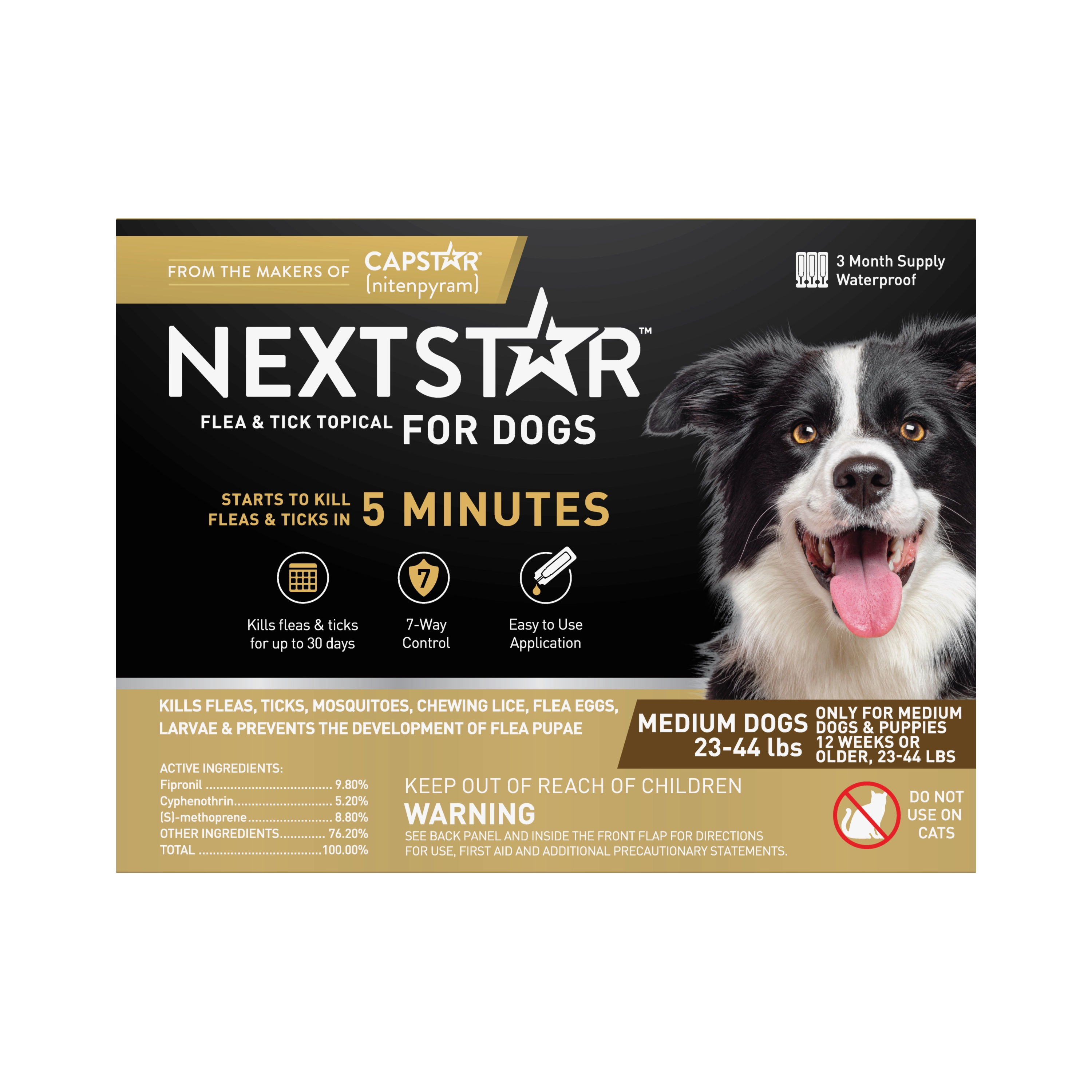 Nextstar Flea & Tick Topical Dog 23-44LB 3CT