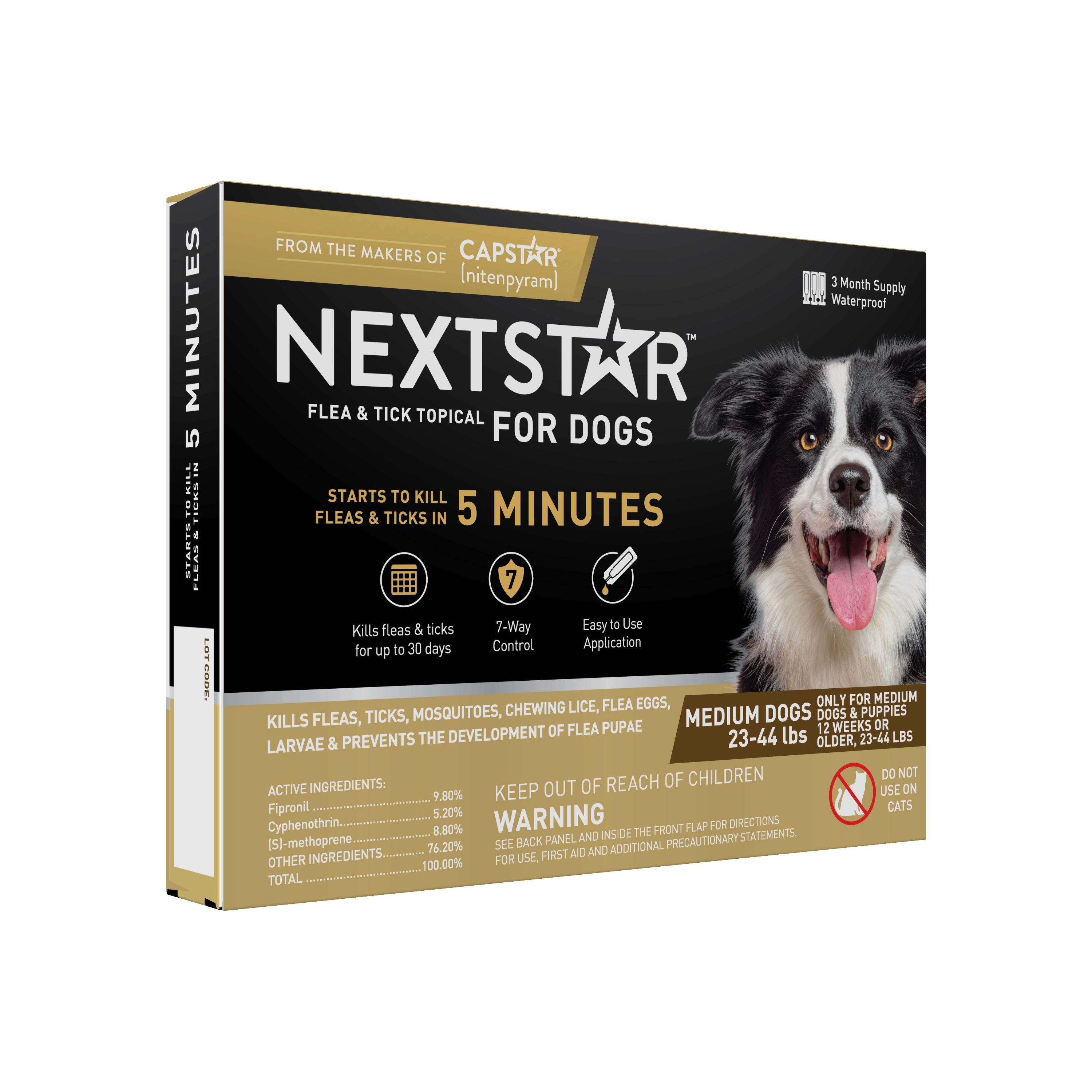 Nextstar Flea & Tick Topical Dog 23-44LB 3CT