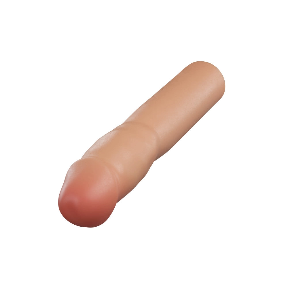 Performance Plus By Blush® | Resilience 7 Inch Realistic Penis Extender Sleeve - Dual Density - Liquid Silicone - Beige