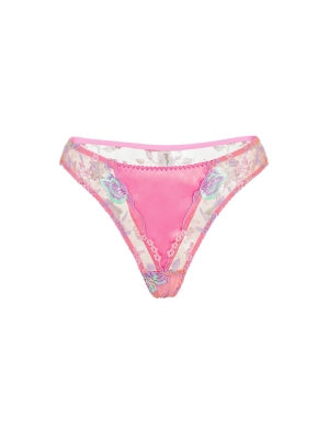 Pink Floral Thong