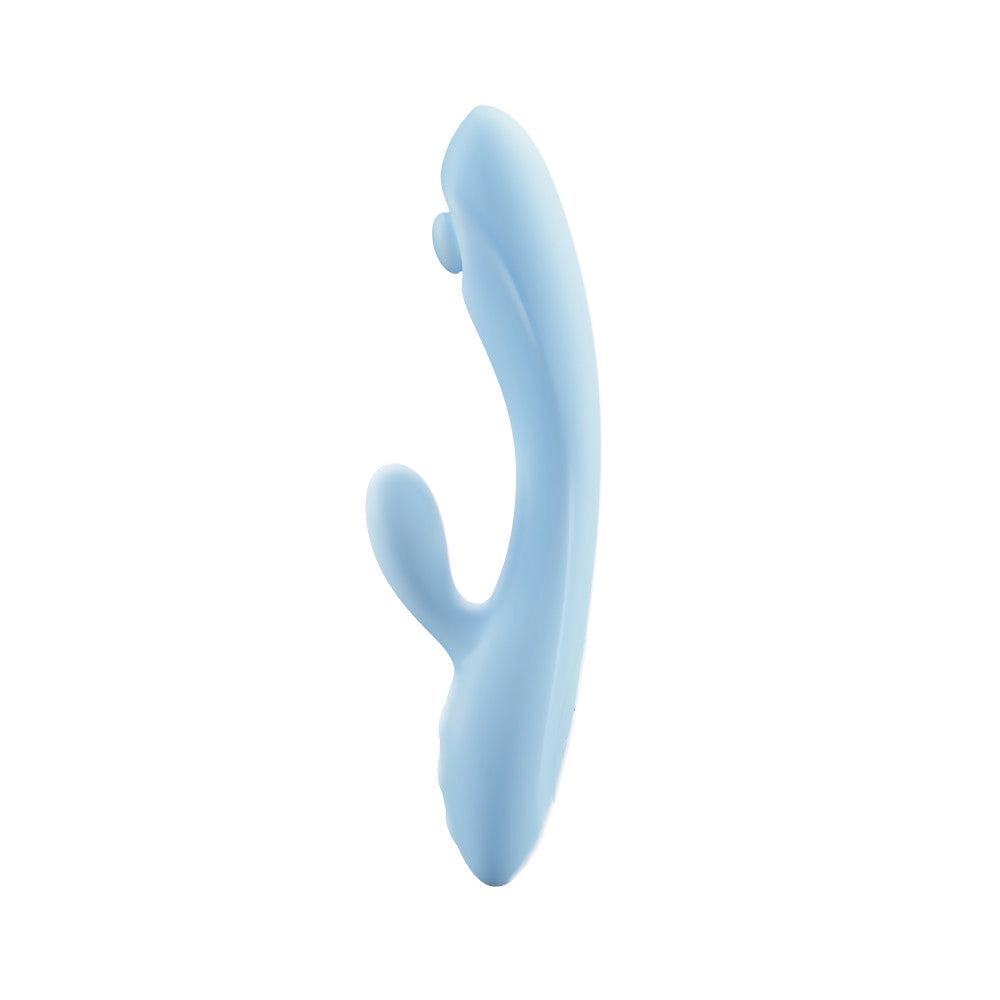 Play With Me By Blush® | Moondust Magic - 8 Inch G Spot Clitoral Rabbit Vibrator - 10 Dual Vibration Modes - Soft Silicone - Blue