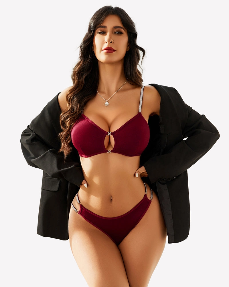 Push Up Cut Out Bra and Panty Set