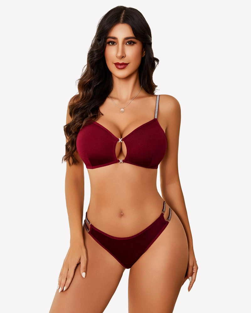 Push Up Cut Out Bra and Panty Set