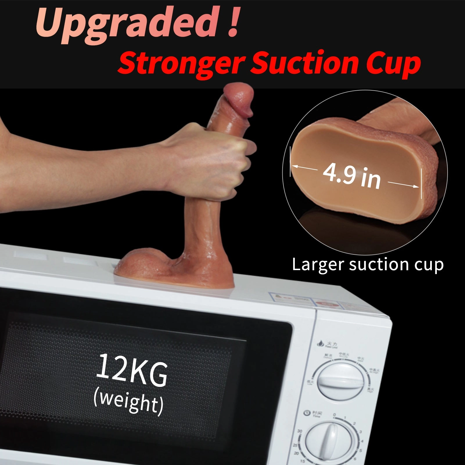 QUTOYS 9.2in Handmade Realistic Silicone Dildo-Flesh