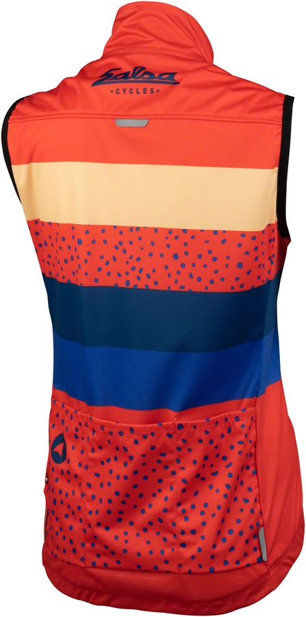 Salsa Team Polytone Womens Vest - Red w/ Stripes Large
