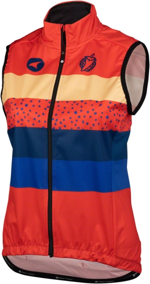 Salsa Team Polytone Womens Vest - Red w/ Stripes Large