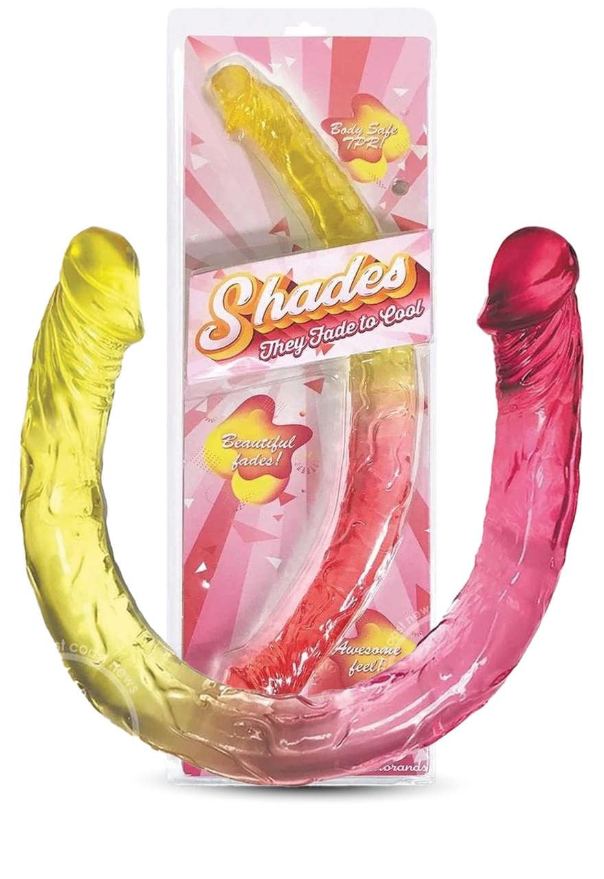 Shades Gradient Jelly Double Dong - Pink/Yellow