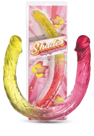 Shades Gradient Jelly Double Dong - Pink/Yellow