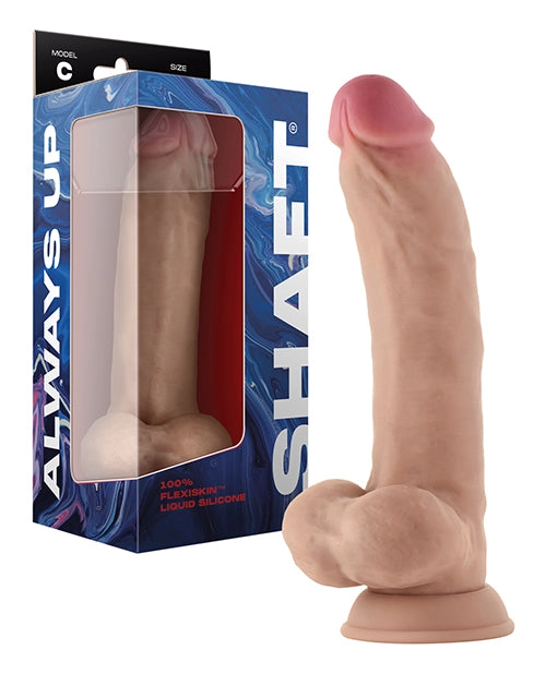 Shaft Model C Flexskin Liquid Silicone 9.5 Inch Curved Dong W/balls
