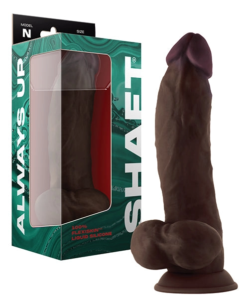 Shaft Model N Flexskin Liquid Silicone 9.5 Inch Side Curve Dildo W/balls