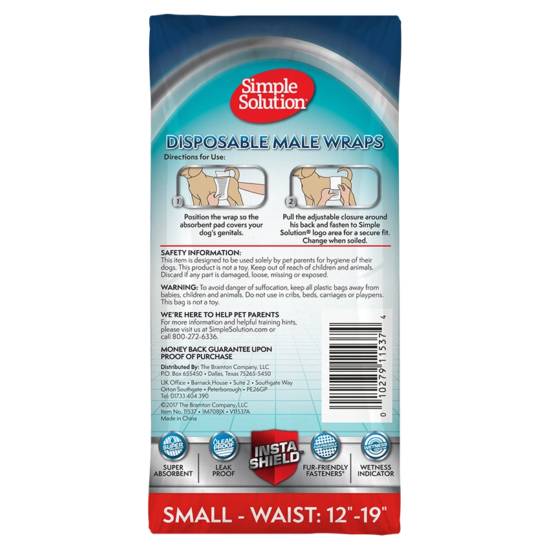 Simple Solution Disposable Male Dog Wraps