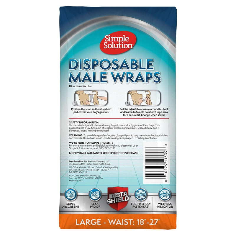 Simple Solution Disposable Male Dog Wraps