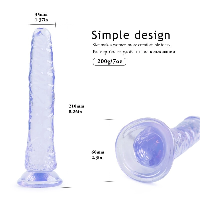 Soft Silicone Jelly Dildo Realistic Dildo Anal Strong Suction Cup Strap on Big Dildo for Women