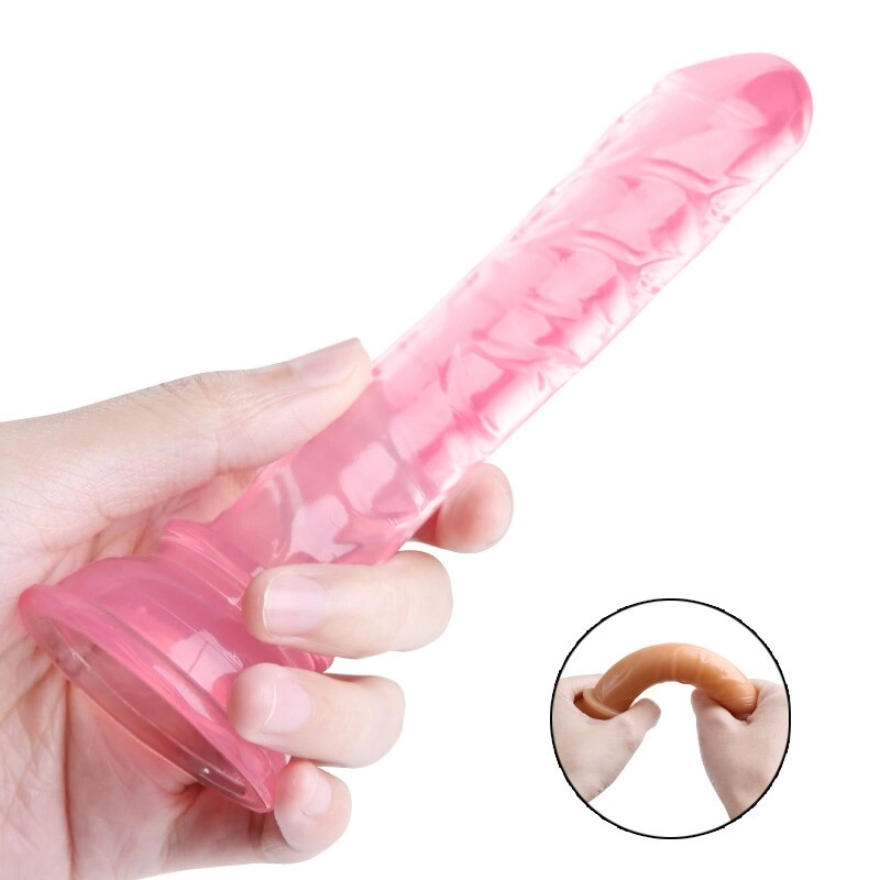 Soft Silicone Jelly Dildo Realistic Dildo Anal Strong Suction Cup Strap on Big Dildo for Women
