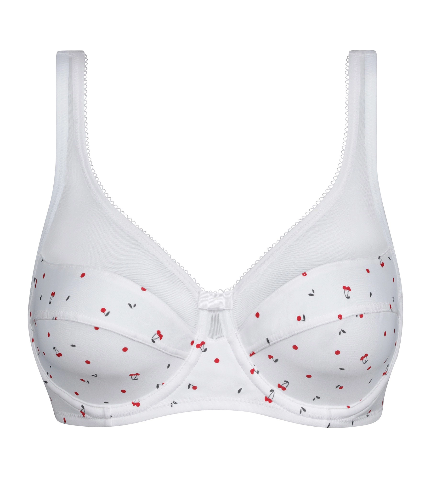 Soutien-gorge armatures microfibre et tulle motif cerise Dim Generous