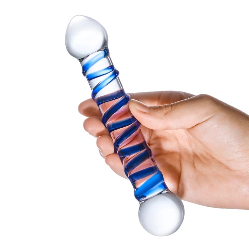 Spiral 6 Glass Dildo