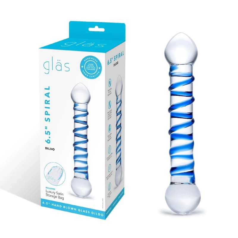 Spiral 6 Glass Dildo