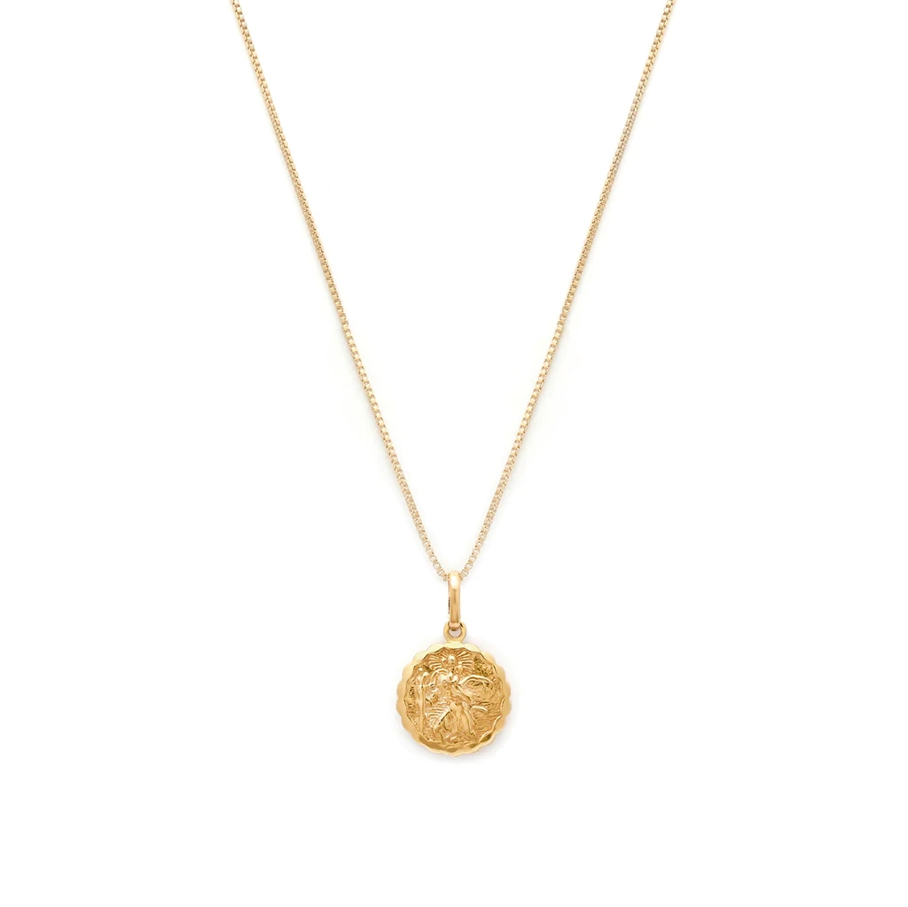St Christopher Necklace - Gold
