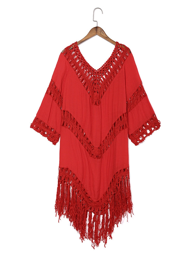 Summer Hollow Out Thin Sun Protection Beach Swimwear Cover Ups