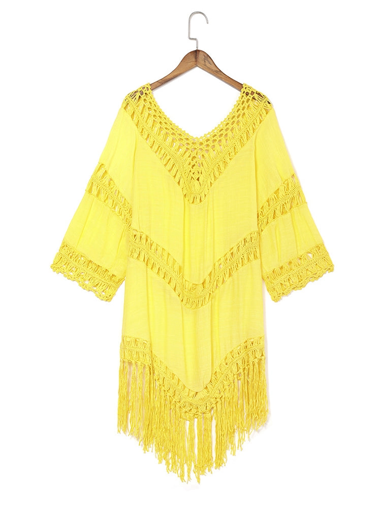 Summer Hollow Out Thin Sun Protection Beach Swimwear Cover Ups