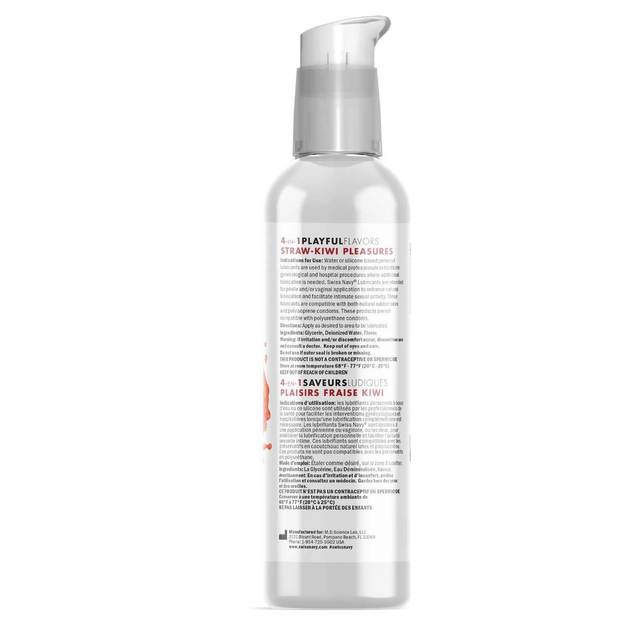 Swiss Navy 4 In 1 Playful Flavors Strawberry Kiwi Pleasure Lube - 4 oz