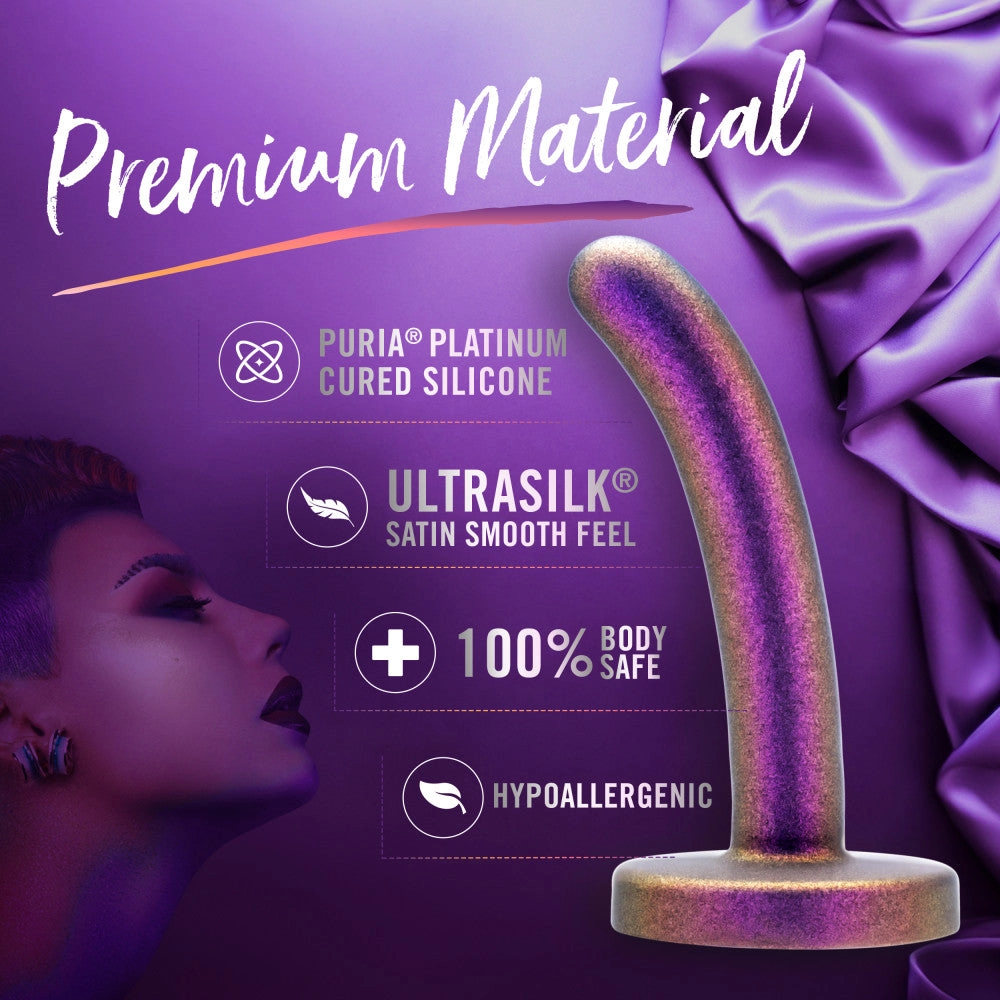 Temptasia By Blush®| Surrender 4.75 Inch Beginner Pegging Dildo - Harness & Strap On Compatible - Power Purple