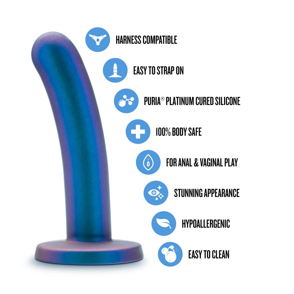 Temptasia By Blush®| Surrender 5.75 Inch Intermediate Pegging Dildo - Harness & Strap On Compatible - Power Purple