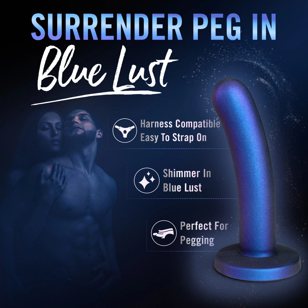 Temptasia By Blush®| Surrender 5.75 Inch Intermediate Pegging Dildo - Harness & Strap On Compatible - Power Purple