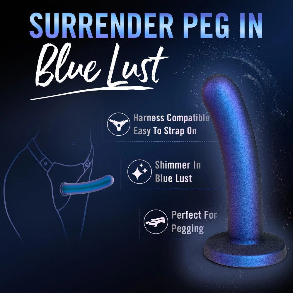 Temptasia By Blush®| Surrender 5.75 Inch Intermediate Pegging Dildo - Harness & Strap On Compatible - Power Purple