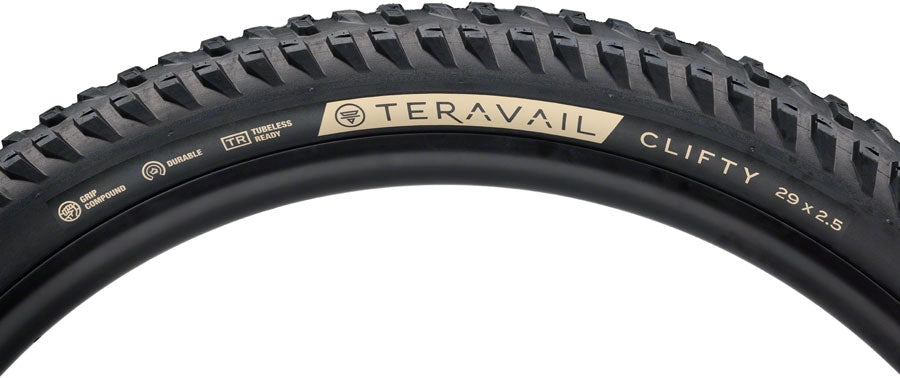 Teravail Clifty Tire - 29 x 2.5 Tubeless Folding Black Durable Grip Compound
