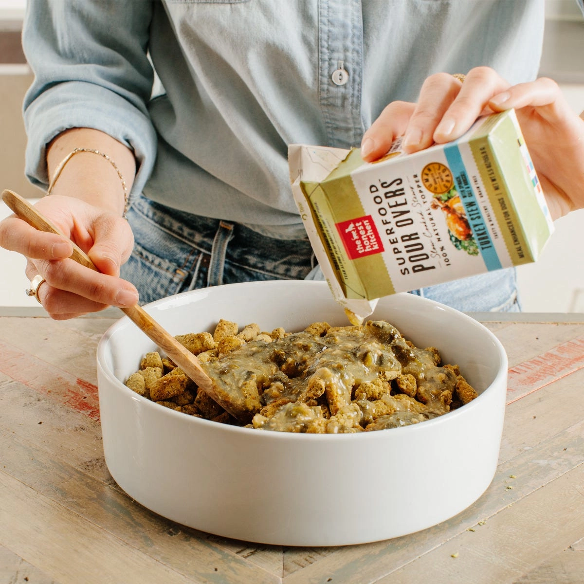 The Honest Kitchen Superfood Pour Overs Chicken Stew with Spinach, Kale, & Broccoli Dog Food