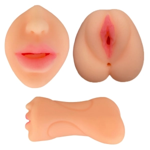 Three Hole Realistic Male Stroker