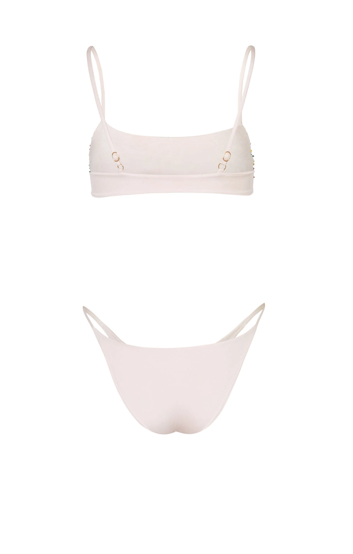 White Embroidered Bikini Set