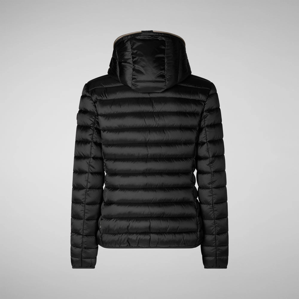 Woman's Alexis Hooded Puffer Jacket in Black