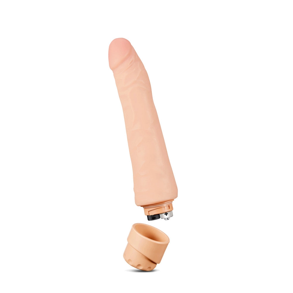 X5 Plus By Blush® | Mambo Vibe Curved Beige 9.25-Inch Long Vibrating Dildo